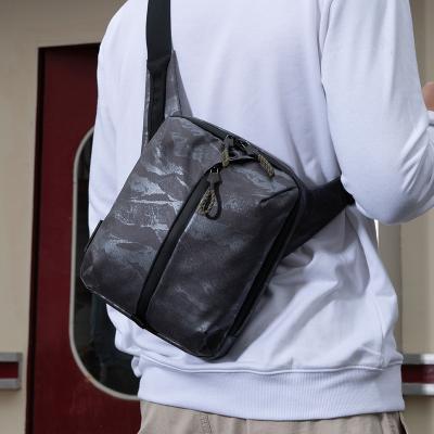 China Fashion Water Resistant Chest Bag Backpack Stylish Cross - Body Bag Satchel Nylon Sling Shoulder Bags Black for sale