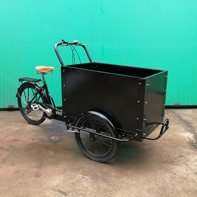 China Electric cargo bike/3-wheel bicycle with wooden box for sale