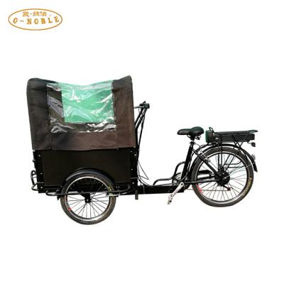 China Take Dutch Pedal Streets Front Loading Bike 3 Wheel Cargo Tricycle Electric Cargo Tricycle People Or Pets Home for sale