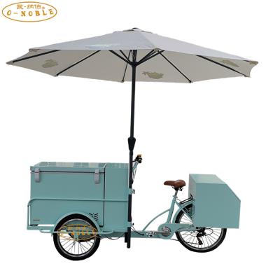 China Cargo Ice Cream Tricycle Ice Cream Bike with Freezer and Pedal Assist for sale