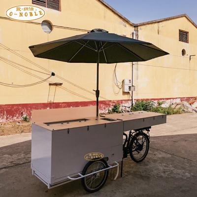 China New Commercial Supplying Stainless Steel Electric Ice Cream Bikes Three Wheeler for sale