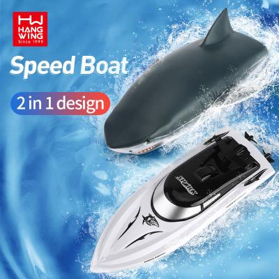 China RC Boat Radio Control Toys 2.4GHz Anti-Habble Design Water Shark Speed ​​Remote Control Streamline Boat for sale