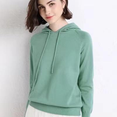 China 2021 New Girl Fashion Street Style Breathable Casual Knitted Oversized Sweater Women Cardigan Hoodie Sweater Hoodies for sale