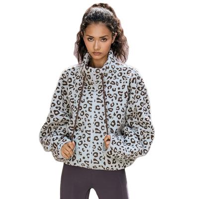 China Korean Anti-wrinkle Lambswool Leopard Print Loose Warm Casual Plus Size Winter Fur Coats For Fashionable Women for sale