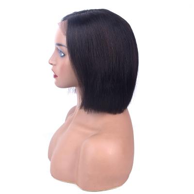 China Wholesale Hot Selling 4*4 Lace Closure Bob Wig 10A Nature Cheap Straight Color 10-14 Inch Brazilian Hair In Stock Hair 100% for sale