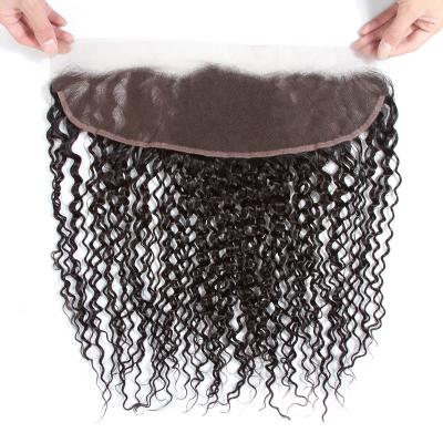 China Jerry Curl Allrun Ready To Ship Jerry Curly Hair 13*4 Lace Frontal Cheap Wholesale, Best Sale Black Soft Remy Lace Frontal In Discount for sale