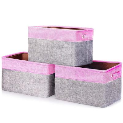 China Decorative Folding Closet Organizers Collapsible Fabric Home Clothes Storage Canvas Baskets For Toys for sale