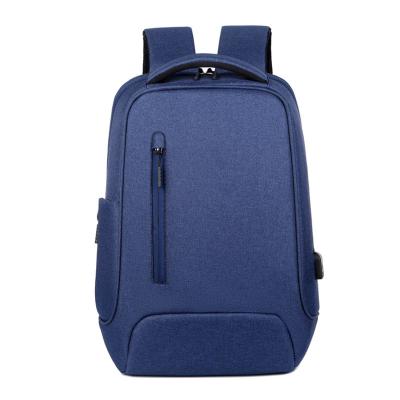 China With USB business simple backpack can add LOGO laptop bag USB large capacity backpack waterproof backpack for sale