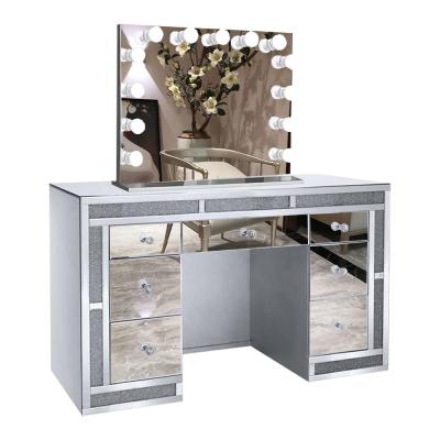 China Docarelife New Style Lighted Modern Bedroom Mirrored Dressing Table With Lighted Makeup Mirror for sale