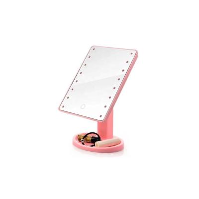 China Desktop Mirror Hot Sales Promotion Make Up Led Makeup Mirror With Light for sale