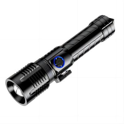 China Camping outdoor P90 super bright long shot,  Tpye-c charging  safety hammer  waterproof flashlight for sale