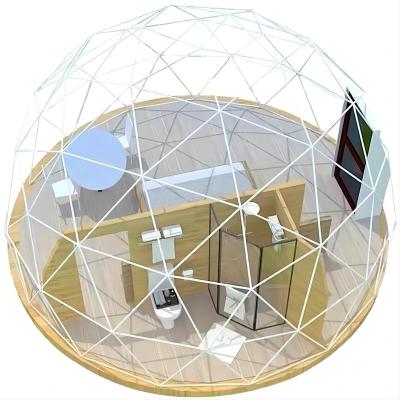 China Outdoor PVC Ball Tube Type Tent Stake Hotel Transparent Tent for sale