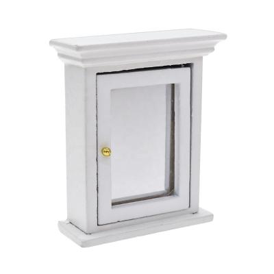 China Wooden Mini Toy Mini Dollhouse Miniatures Furniture Bathroom Wall Cabinet Shelf WA027 for sale