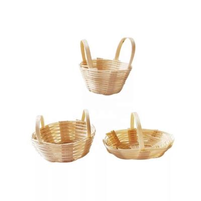 China DIY Handcraft TOY Iland Miniatures 1:12 Bamboo Basket For Dollhouse Miniatures Accessories for sale