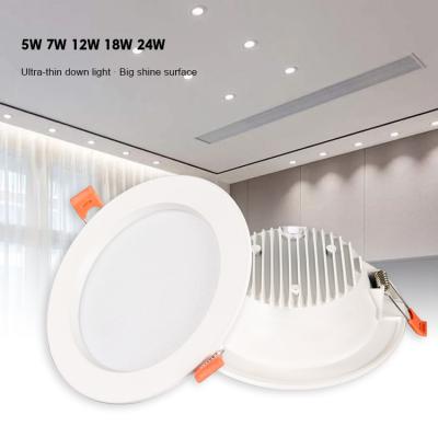 China Modern KAIXINGUO Good Quality Chip Spot Lights Aluminum Round Downlights 5W 7W 12W 18W 24W Ceiling Led Down Light for sale