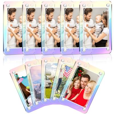 China Shape 15 Pack Acrylic Fridge Magnetic Frame Fridge Magnet Picture Frame Double Sided Magnetic Photo Frames For Photos for sale