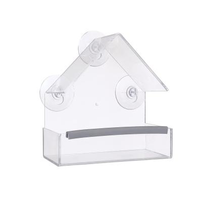 China Viable Outdoor Wild Window Bird Feeder With Clear Cup Acrylic, Window Bird House Feeder, Suitable For Cardinals for sale