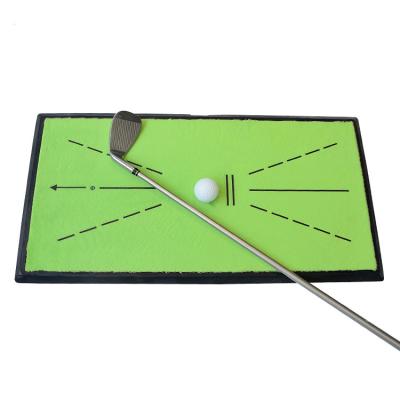 China Velvet Turf & Rubber Base Golf Rubber Bottom Swing Hitting Mat Golf Training Mat Swing Sensing Golf Bat Handling Mat For for sale