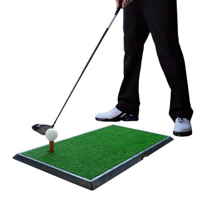 China Outdoor Indoor Custom Practice Mat Golf Hitting Mat Mats Rubber Bottom Training Golf Artificial Grass+Rubber Bottom Golf Grass for sale