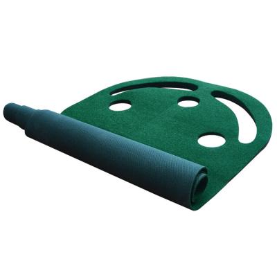 China Anti-skid; Wholesale Portable Golf Indoor Putters Golf Mats Indoor Practice Trainer Mini Portable Putting Greens for sale