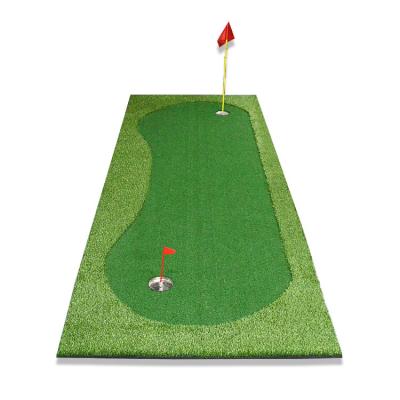 China Portable Outdoor Indoor Putting Green 1mx3m Mini Golf Trainer Grass Mat 1m*3m Practice Practice or Custom Made for sale