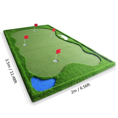 China Factory OEM Golf Putting Green Portable Golf Mat Putting Anti-Water Rubber Mat for Mini Golf Course Use 1mx3m or Custom Made for sale