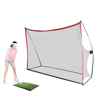 China Custom Golf Steel + Fiberglass +Polyester Large Hitting Mat Golf Net With Complete Frame Net Practice Kit & Indoor Outdoor Golf Mat for sale