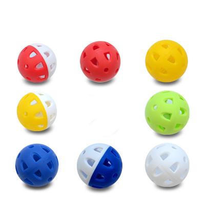 China sustainable & High Quality Colorful DIY EVA Soft Airflow Hollow Golf Balls 42mm Two Color Golf Practice Practice Ball for sale