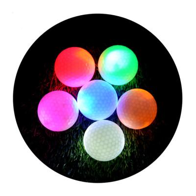 China Wholesale Colorful LED Golf Ball Night Light Led Golf Balls Customized Logo Popular Glow Golf Balls 42.6mm for sale