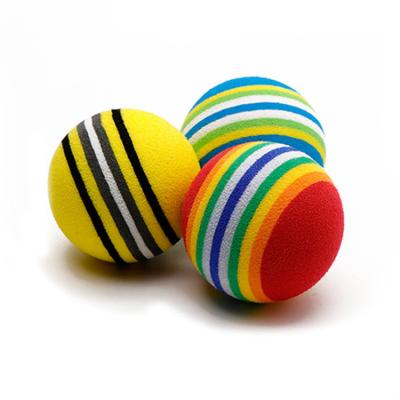 China Customizable Outdoor Indoor Rainbow EVA Foam Golf Balls Color Sponge Golf Ball Practice Training Aid 42.6mm for sale