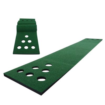 China Velvet Turf & Cheap Cost Effective Extra Long Rubber Kidney Shaped Synthetic Outdoor Grass Core Rubber Golf Putting Synthetic Carpet Mats for sale