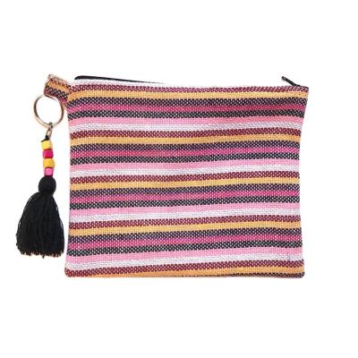 China Wholesale Anti-theft Wristband Wallet Anti-theft Mexican Tassel Zipper Monogram Mexican Serape Print Clutch Purse for sale