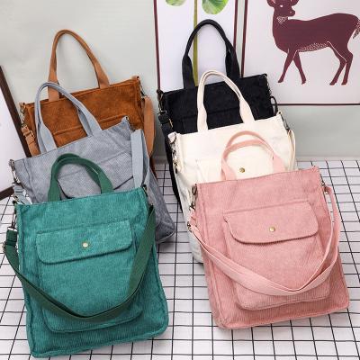 China Comfortable Wholesale Cross - Shoulder Bag Hot Sale Personalized Corduroy Body Bag Tote Bag for sale