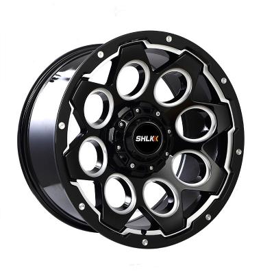 China Road rims and wheels car alloy 16 suitable for car aluminum alloy black universal car wheel series for sale