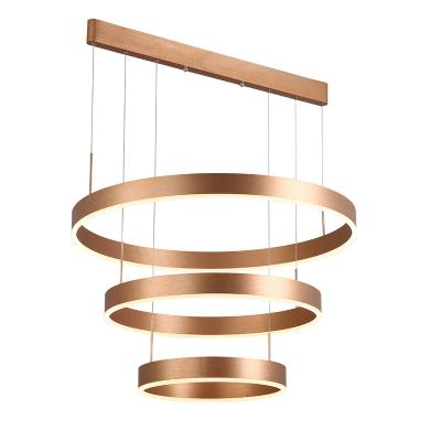 China Modern Fashion Postmodern Bar Led Chandelier Factory Wholesale Brushed Restaurant Gold Chandelier for sale