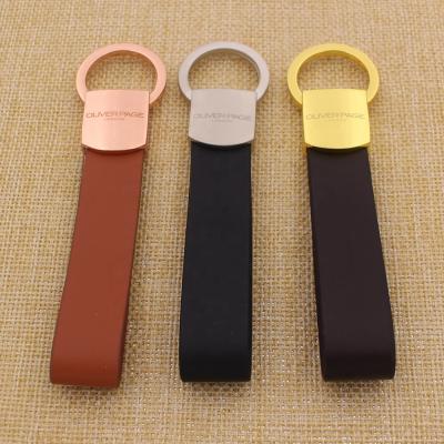 China Leather 2020 Custom Men's Sublimation Square PU Genuine Leather Wristband Key Chain for sale