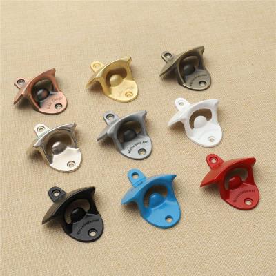 China Factory Sustainable Factory Custom Colorful Zinc Alloy Promotional Wall Mounted Custom Beer Bottle Opener for sale