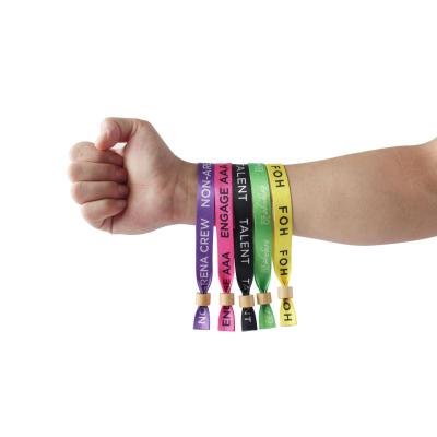 China Party Activities Wristband Annual Trial Order Washable Identify Disposable Polyester Wrist Strap for sale