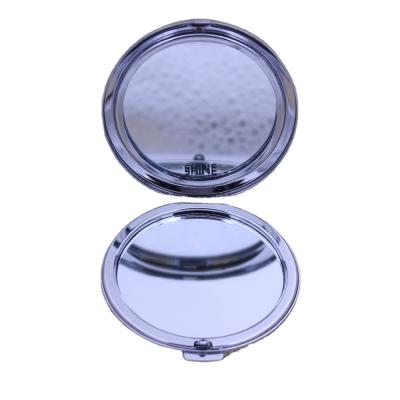 China Double Sided Promotional Silver Metal Contract Mirror For Ladies for sale