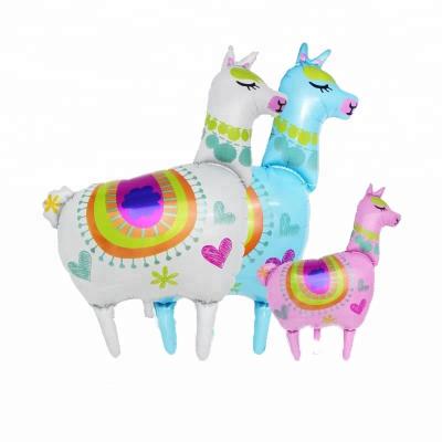 China Newcomer eco-friendly alpaca shaped colorful foil alpaca balloon for party decorations. for sale