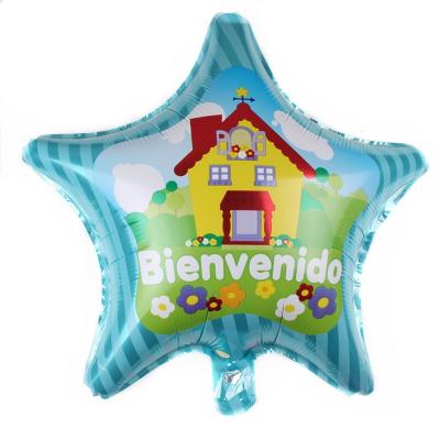 China Eco-Friendly Pattern Home House Girl Boy Girl Regreso Tu por Felicidades Back Party Supplies Round Ornament Factory Price Custom Balloons for sale