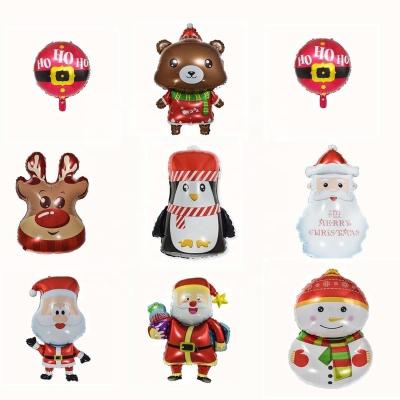 China Eco-friendly Wholesale Hot Selling Present Party Gift Christmas Shaped Inflatable Helium Balloons Merry Christmas Foil Balloon for sale