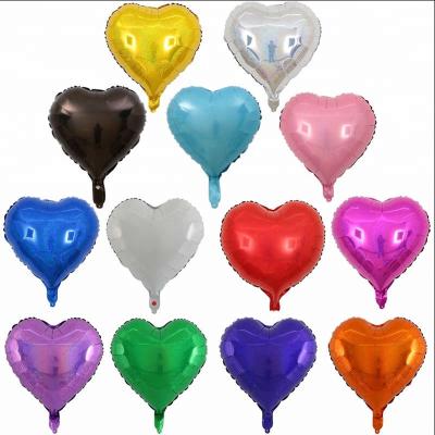 China Wholesale new eco-friendly laser material heart foil balloon 18 inch for party decoration for sale