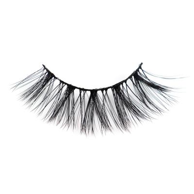 China Best New Volume 18mm Faux 3D Crisscross Mink Lashese Eyelashes With Custom Private Luxury Case for sale