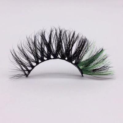 China New Private Label Crisscross Color Mink Eyelashes Custom Eye Lashes 20mm Mink Real Mink Eyelashes With Package for sale