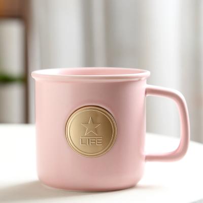 China Wholesale colorking ceramic mug 420ML sale ins style coffee viable ceramic cup natural hot custom color for sale