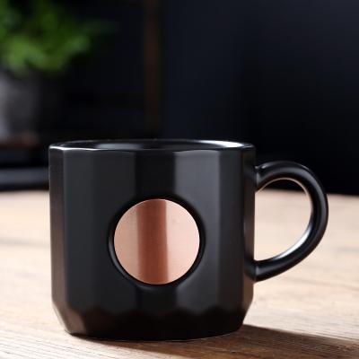 China 2023 Viable Wholesale Surprise Travel Mug High Quality Ceramic Reusable Copper Design Ceramic Coffee Mugs for sale