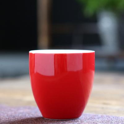 China 2023 Chinese Tea Supplier Selling Tea Cup 120ml Good Price Viable Gold Custom Cheap Ceramic Mug Hot Sale With Lid Flower Tea Cup for sale