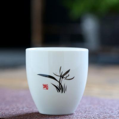 China China Wholesale Customized Viable Tea Cup Customized Ceramic Mug Recycled Different Shaped Ceramic Mug Without Lid Handle 120ml for sale