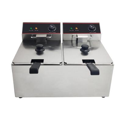 China Restaurant 8L+8L Commercial French Fries Chicken Deep Fryers Machine Electric Fryer for sale